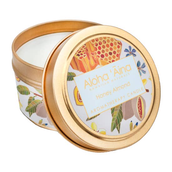 Honey Almond Gold Tin Candle