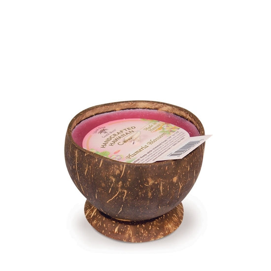 Small Coconut Shell Candle - Plumeria