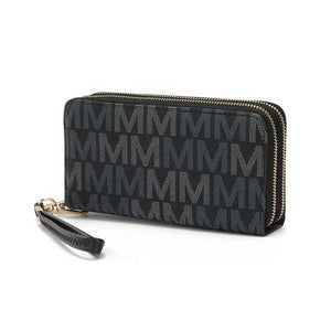 MKF Collection Hofstra M Signature Wallet Wristlet by Mia K. -Black