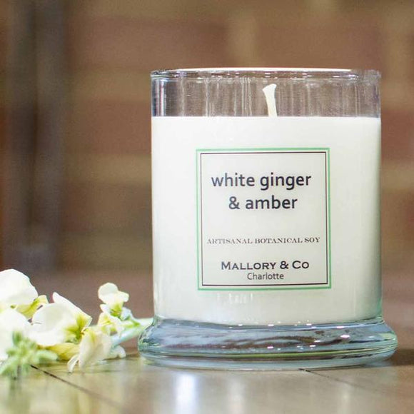 White Ginger & Amber Soy Candle