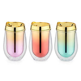 Metallic Ombre Stemless Wine Tumbler-Pink