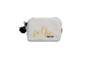 "Selfie Prep Kit" Tasseled Zipper Pouch - Natural