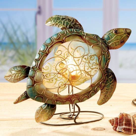 Turtle Capiz Tealight Holder