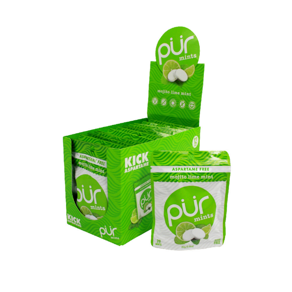 PUR 100% Xylitol Mints, Mojito Lime Mint