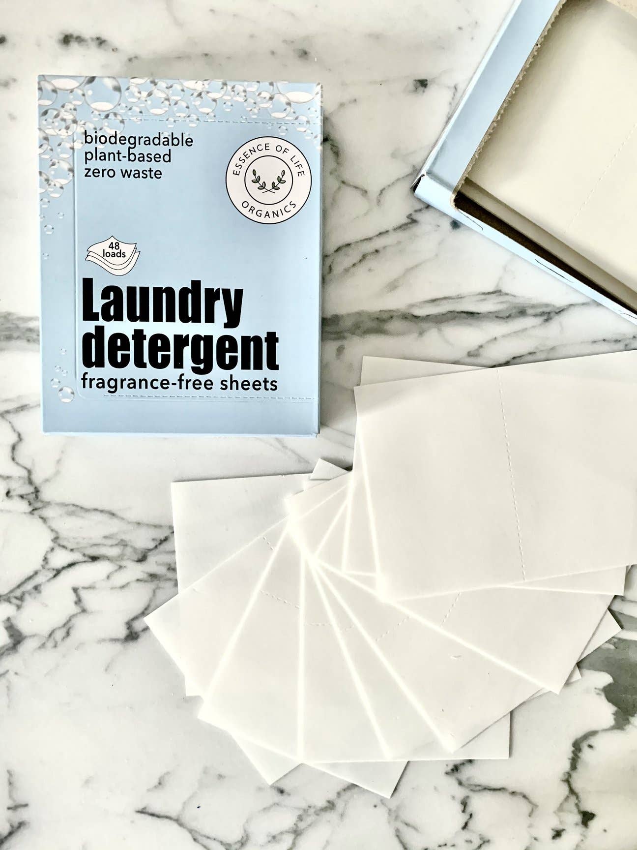 Zero Waste Laundry Detergent Strips, fragrance-free