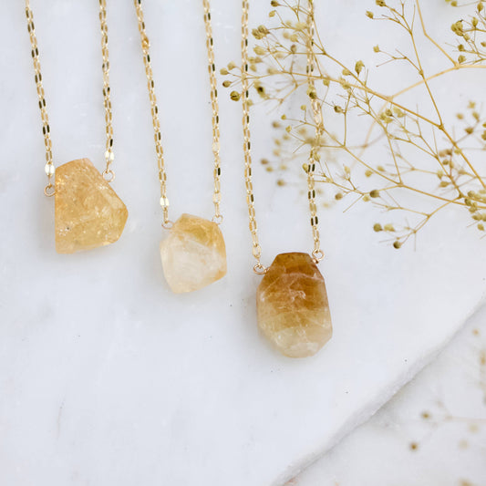 Citrine Nugget Necklace