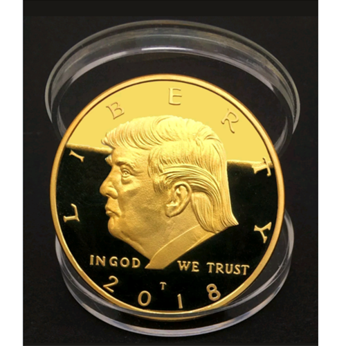 Gold Plated Trump Commemorative Coin