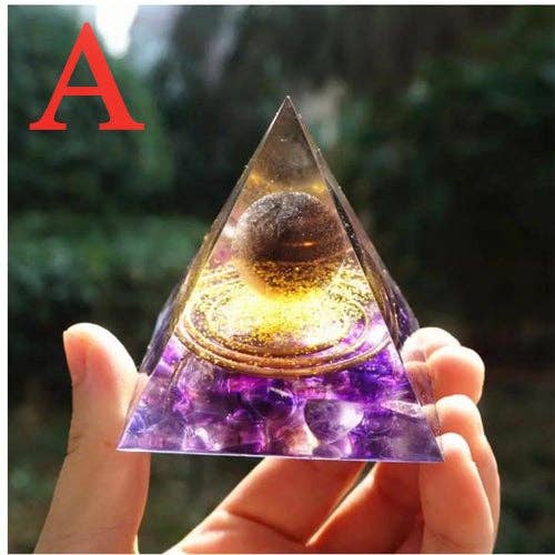 Orgone Pyramid Positive Energy Generator Crystal Decor