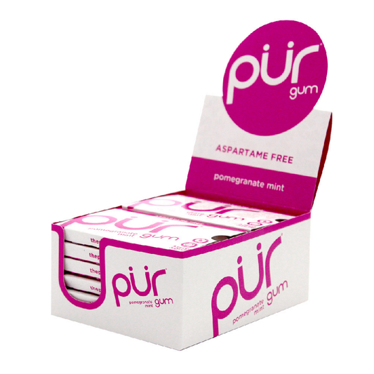 PUR 100% Xylitol Chewing Gum, Pomegranat Mint