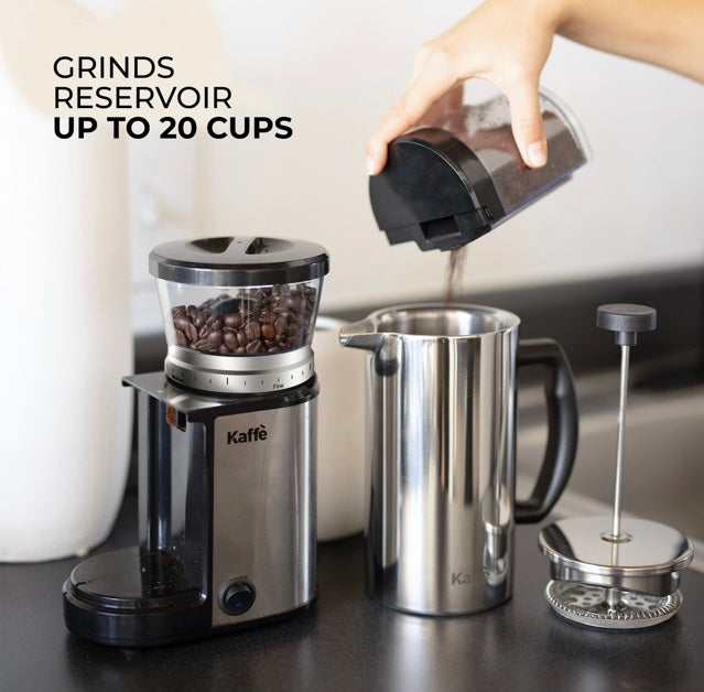 Kaffe Electric Burr Coffee Grinder Stainless Steel - 5.5 oz