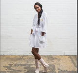 Women’s Waffle Knit Robe - White
