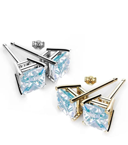 Swarovski Crystal Elements Square Princess Cut Earrings