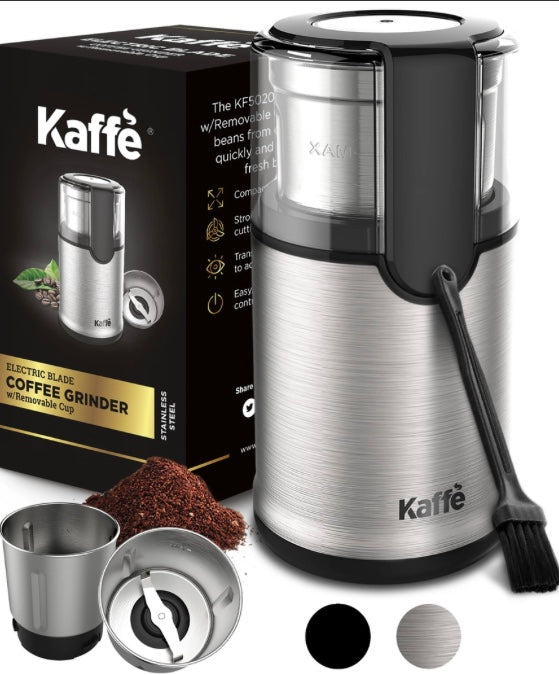 Kaffe Electric Blade Coffee Grinder w/ Removable Cup (4.5oz)