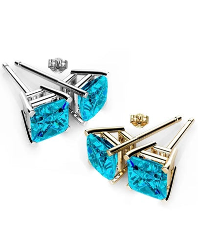 Swarovski Crystal Elements Square Princess Cut Earrings